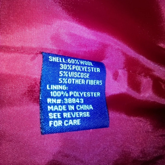 macintosh new England wool blend coatWomen's Red Pea Coat - Picture 7 of 7